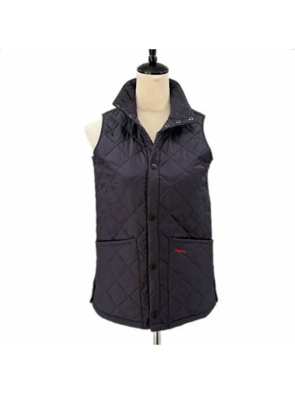 Barbour Youth Boy's XL Liddesdale Gilet Navy Quilted Snap Down Preppy Vest